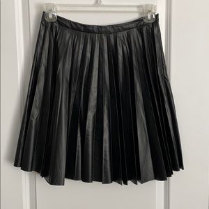 ASOS Pleated Leather Look Skirt
